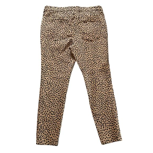 J. Crew High Rise, Toothpick Leopard Dot Denim Pant. Size 32 - Picture 6 of 9